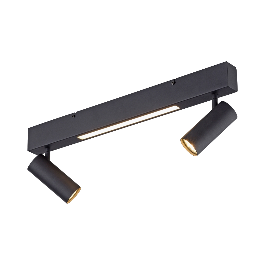 Schöner Wohnen 11793-18 - LED-spott DANTE 2xGU10/10W/230V + LED/7,2W svart