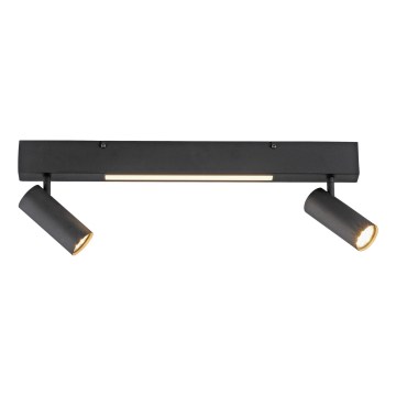 Schöner Wohnen 11793-18 - LED-spott DANTE 2xGU10/10W/230V + LED/7,2W svart