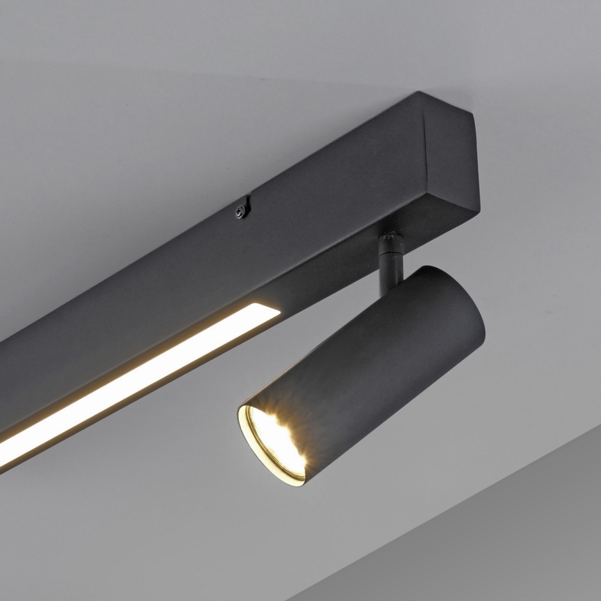 Schöner Wohnen 11794-18 - LED-spotlampa DANTE 3xGU10/10W/230V + LED/14,4W svart