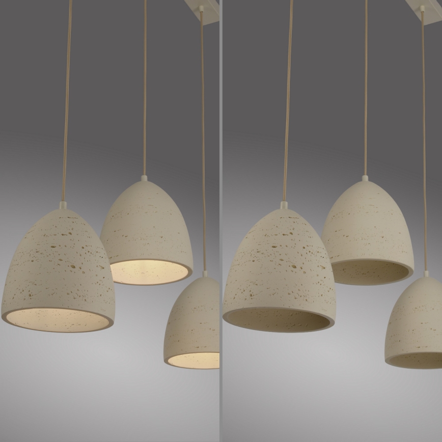 Schöner Wohnen 12541-42 - Pendellampa med sladd TRAVENTA 3xE27/40W/230V betong