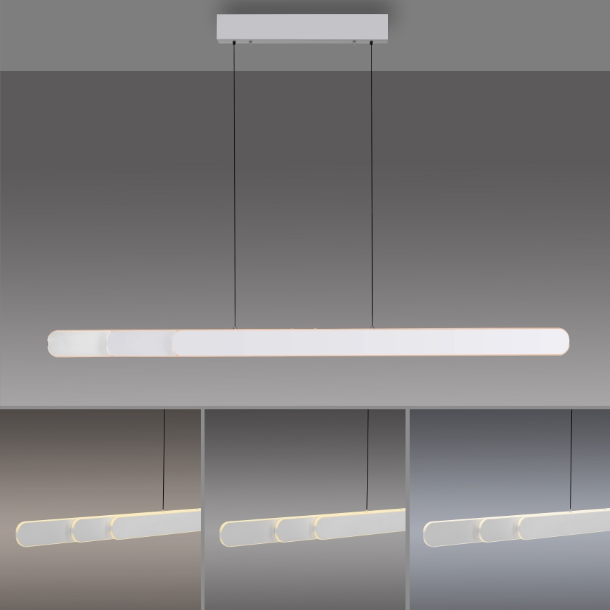 Schöner Wohnen 12577-16 - LED-dimmbar pendel med vajer ADRIANA ROUND 2xLED/24W/230V 2700/3000/3500/4000/5000K 160 cm vit