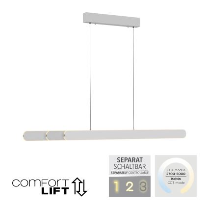 Schöner Wohnen 12577-16 - LED-dimmbar pendel med vajer ADRIANA ROUND 2xLED/24W/230V 2700/3000/3500/4000/5000K 160 cm vit