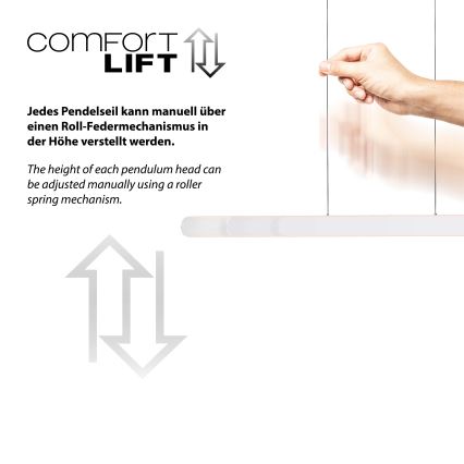 Schöner Wohnen 12577-16 - LED-dimmbar pendel med vajer ADRIANA ROUND 2xLED/24W/230V 2700/3000/3500/4000/5000K 160 cm vit