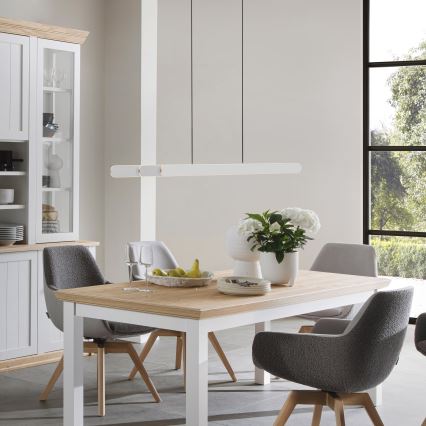 Schöner Wohnen 12577-16 - Dimmbar LED-pendellampa på vajer ADRIANA ROUND 2×LED/24W/230V 2700/3000/3500/4000/5000 K, vit