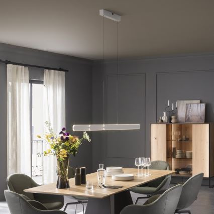 Schöner Wohnen 12577-16 - Dimmbar LED-pendellampa på vajer ADRIANA ROUND 2×LED/24W/230V 2700/3000/3500/4000/5000 K, vit