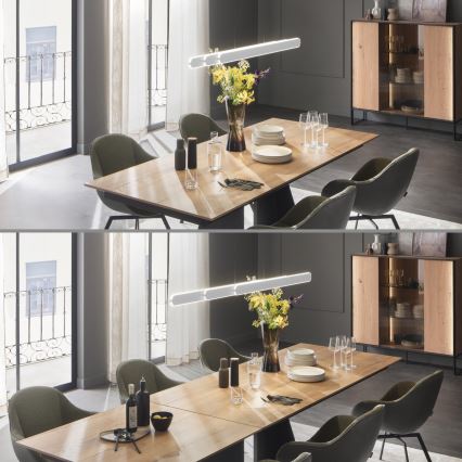 Schöner Wohnen 12577-16 - Dimmbar LED-pendellampa på vajer ADRIANA ROUND 2×LED/24W/230V 2700/3000/3500/4000/5000 K, vit