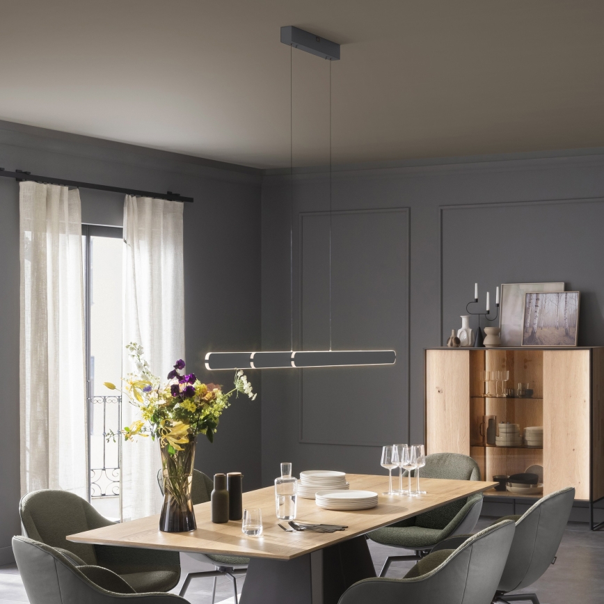 Schöner Wohnen 12577-18 - LED-dimbar hänglampa på kabel ADRIANA ROUND 2xLED/24W/230V 2700/3000/3500/4000/5000K 160 cm svart