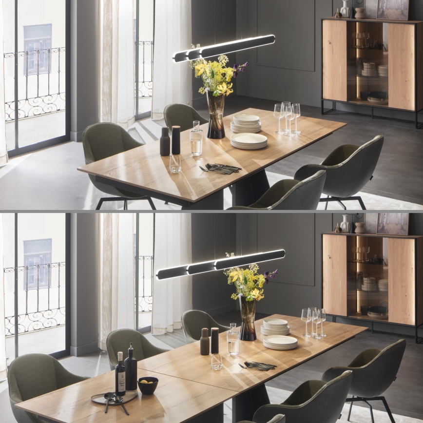 Schöner Wohnen 12577-18 - LED-dimbar hänglampa på kabel ADRIANA ROUND 2xLED/24W/230V 2700/3000/3500/4000/5000K 160 cm svart