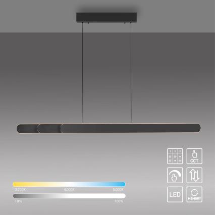 Schöner Wohnen 12577-18 - LED-dimbar hänglampa på kabel ADRIANA ROUND 2xLED/24W/230V 2700/3000/3500/4000/5000K 160 cm svart