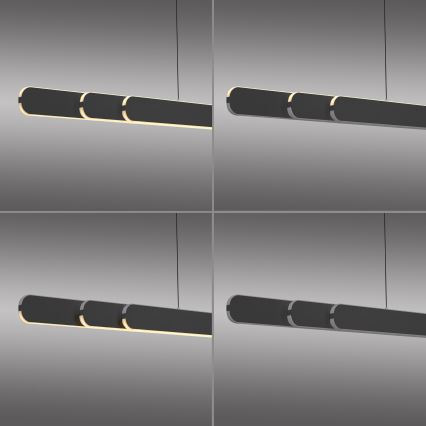 Schöner Wohnen 12577-18 - LED-dimbar hänglampa på kabel ADRIANA ROUND 2xLED/24W/230V 2700/3000/3500/4000/5000K 160 cm svart