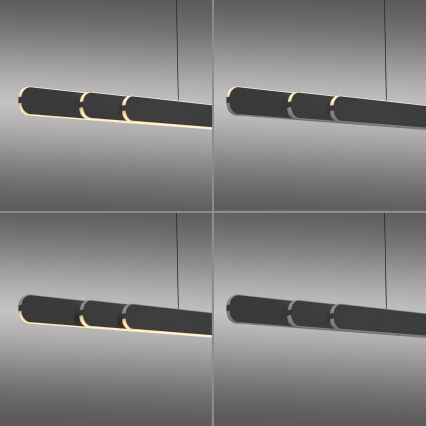 Schöner Wohnen 12577-18 - Dimbar takpendel på vajer ADRIANA ROUND 2xLED/24W/230V 2700/3000/3500/4000/5000K svart