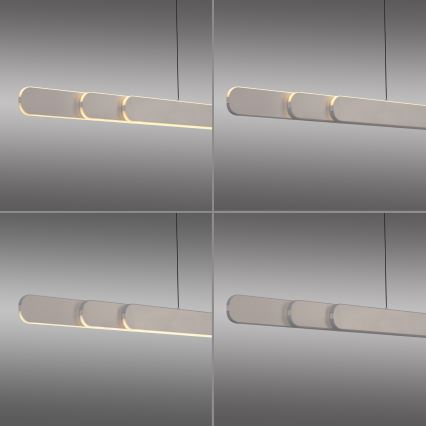 Schöner Wohnen 12577-39 - LED dimbar taklampa med vajerupphängning ADRIANA ROUND 2xLED/24W/230V 2700/3000/3500/4000/5000K 160 cm grå
