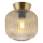 Schöner Wohnen 13574-27 - Taklampa NAMI 1xE27/25W/230V Ø 20 cm guldfärgad/beige/rökfärgad