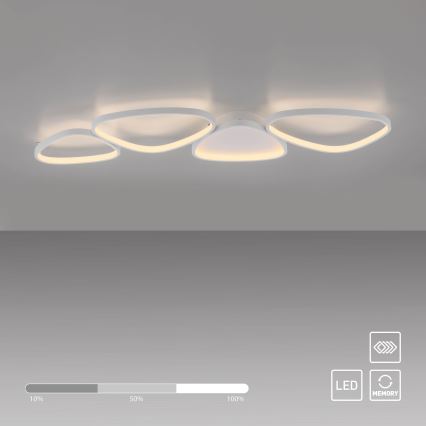 Schöner Wohnen 14039-16 - Dimbart LED-takarmatur PEBBLES LED/35,5W/230V vit