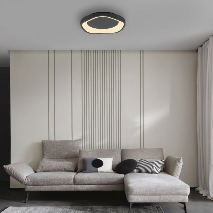 Schöner Wohnen 14233-18 - LED-dimbar taklampa MONTA LED/21W/230V Ø 40 cm svart