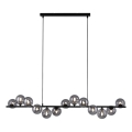 Schöner Wohnen 14504-18 - LED-ljuskrona på vajer DUBAI 13xG9/3W/230V 118 m svart/röktonad