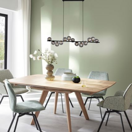 Schöner Wohnen 14504-18 - LED-ljuskrona på vajer DUBAI 13xG9/3W/230V svart/rökfärgad