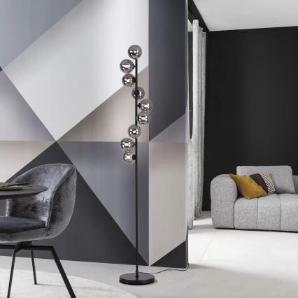 Schöner Wohnen 14506-18 - LED-golvlampa DUBAI 9xG9/3W/230V svart/rökfärgad