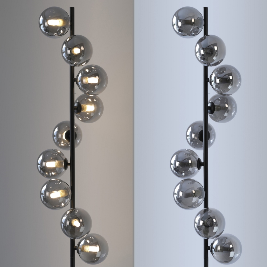 Schöner Wohnen 14506-18 - LED-golvlampa DUBAI 9xG9/3W/230V svart/rökfärgad