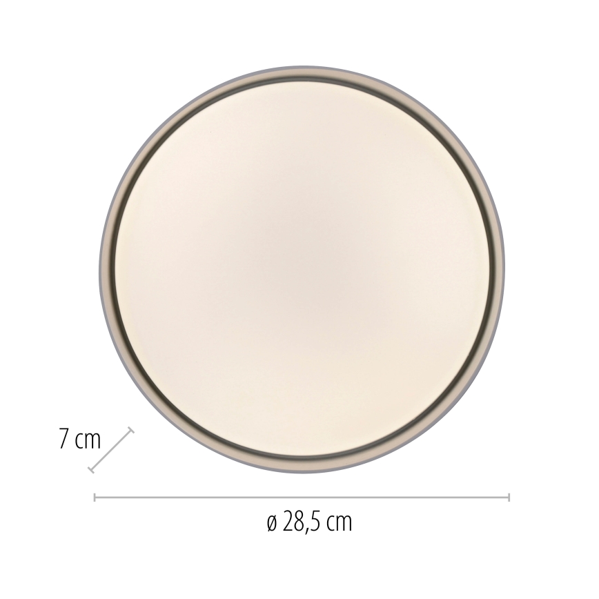 Schöner Wohnen 14593-16 - dimbar LED-takarmatur TAVOLI LED/10W/230V 2700-6500K diam. 28,5 cm vit + fjärrkontroll