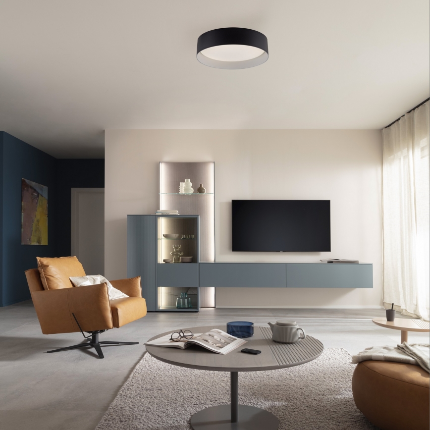 Schöner Wohnen 14593-18 - LED Dimbart takarmatur TAVOLI LED/10W/230V 2700-6500K Ø 28,5 cm svart + fjärrkontroll