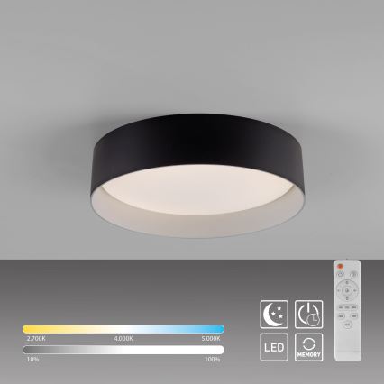 Schöner Wohnen 14593-18 - LED Dimbart takarmatur TAVOLI LED/10W/230V 2700-6500K Ø 28,5 cm svart + fjärrkontroll