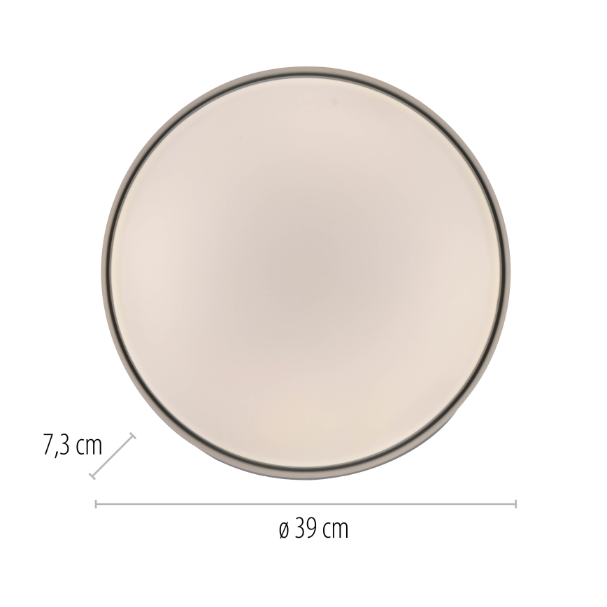 Schöner Wohnen 14594-18 - LED dimbar taklampa TAVOLI LED/20W/230V 2700-6500K Ø 39 cm svart + fjärrkontroll