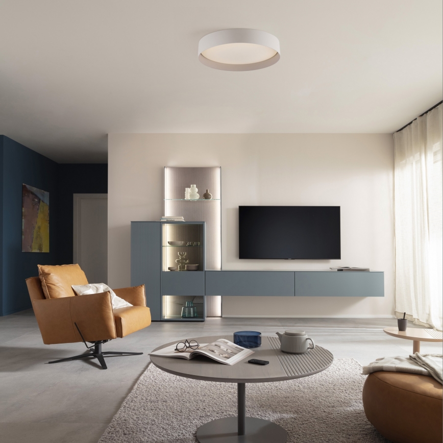 Schöner Wohnen 14594-39 - Dimbart LED-takarmatur TAVOLI, 20 W, 230 V, 2700–6500 K, Ø 39 cm, grå – med fjärrkontroll