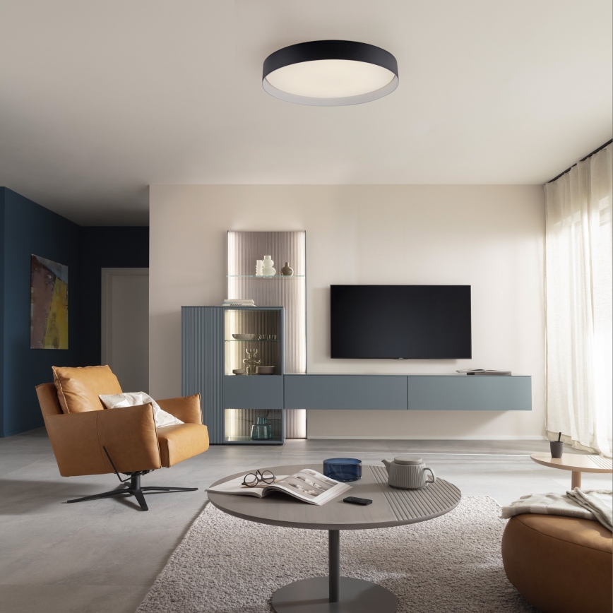 Schöner Wohnen 14595-18 - TAVOLI dimbar LED-taklampa 34 W/230 V 2700–6500 K Ø 49 cm svart + fjärrkontroll