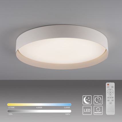 Schöner Wohnen 14595-39 - Dimbart LED-taklampa TAVOLI LED/34W/230V 2700–6500K Ø 49 cm grå, inkl. fjärrkontroll