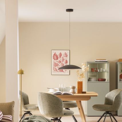 Schöner Wohnen 14606-18 - Dimbar LED-takpendel LENTE LED/17W/230V Ø 40 cm svart