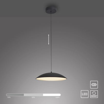 Schöner Wohnen 14606-18 - Dimbar LED-takpendel LENTE LED/17W/230V Ø 40 cm svart