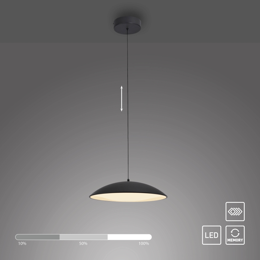 Schöner Wohnen 14606-18 - Dimbar LED-takpendel LENTE LED/17W/230V Ø 40 cm svart