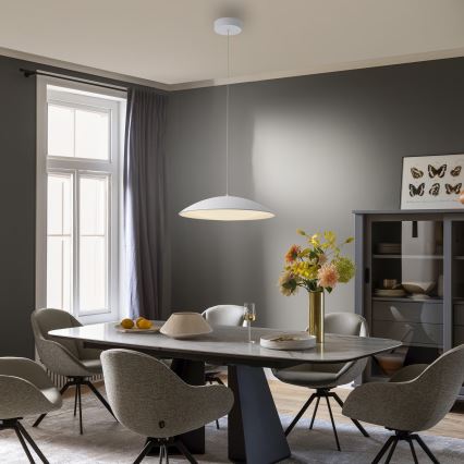 Schöner Wohnen 14607-16 - LED-dimbar pendellampa på kabel LENTE LED/23W/230V Ø 50 cm vit