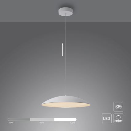 Schöner Wohnen 14607-16 - LED-dimbar pendellampa på kabel LENTE LED/23W/230V Ø 50 cm vit