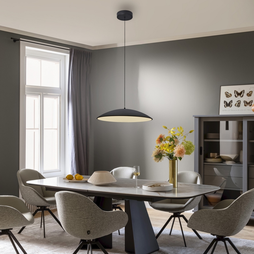 Schöner Wohnen 14607-18 - Dimbart LED-pendellampa med kabel LENTE LED/23W/230V Ø 50 cm svart