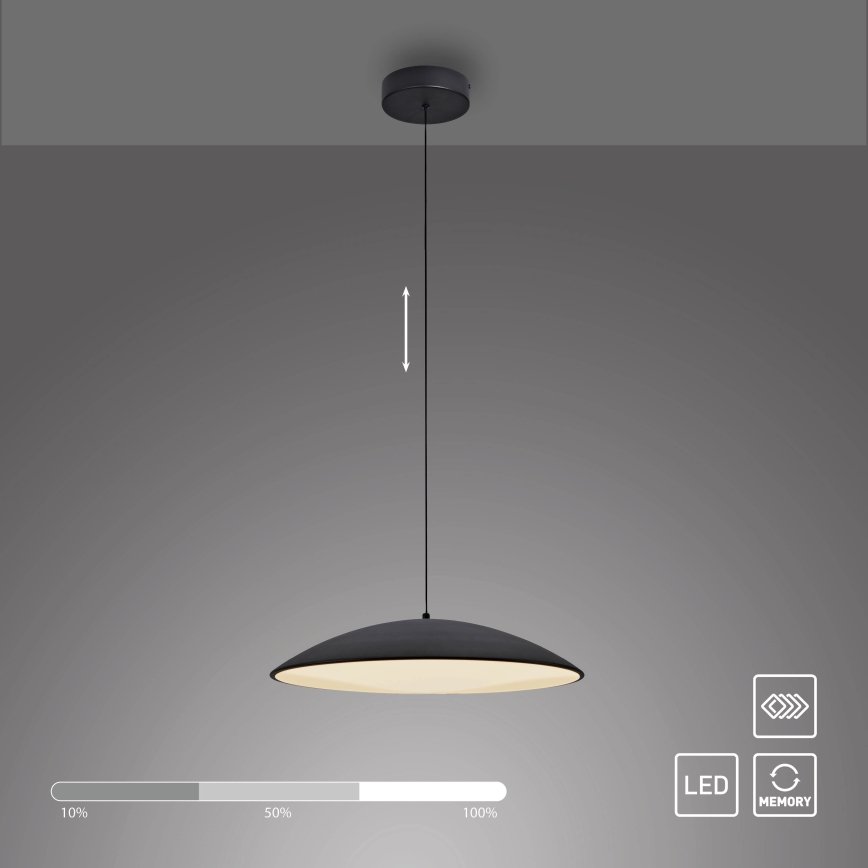 Schöner Wohnen 14607-18 - Dimbart LED-pendellampa med kabel LENTE LED/23W/230V Ø 50 cm svart