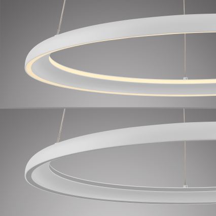 Schöner Wohnen 15570-16 - dimbar LED-pendellampa på vajer QUILLO LED/36W/230V Ø 60 cm vit