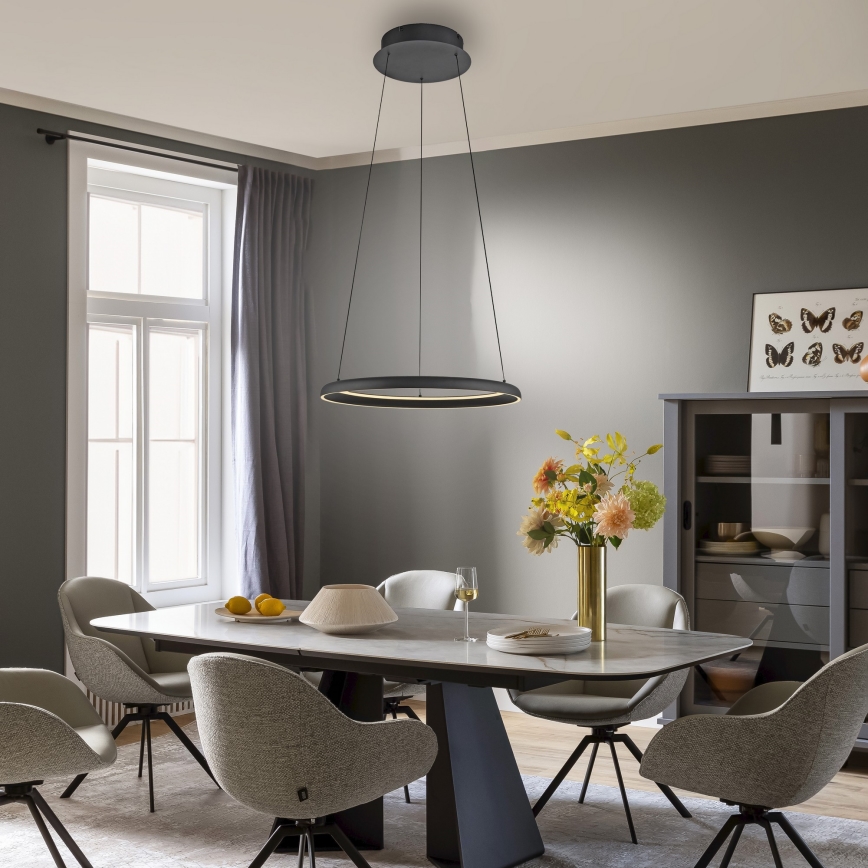 Schöner Wohnen 15570-18 - dimbar LED-pendel på kabel QUILLO LED/36W/230V Ø 60 cm svart