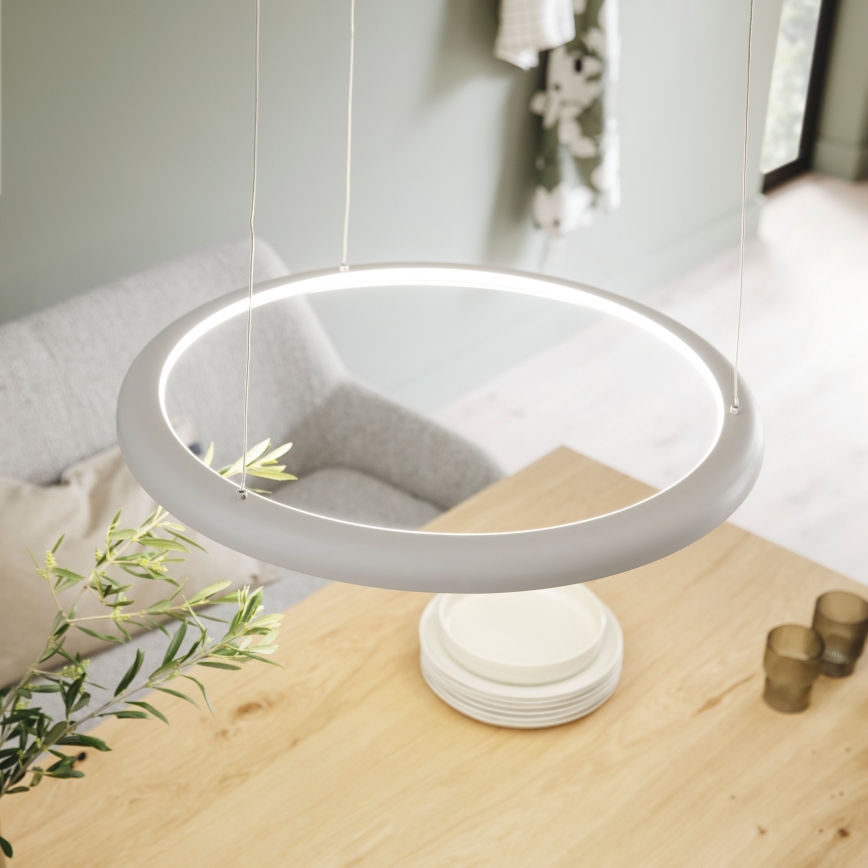 Schöner Wohnen 15570-39 - Dimmbar LED-pendel på vajer QUILLO LED/36W/230V Ø 60 cm, grå