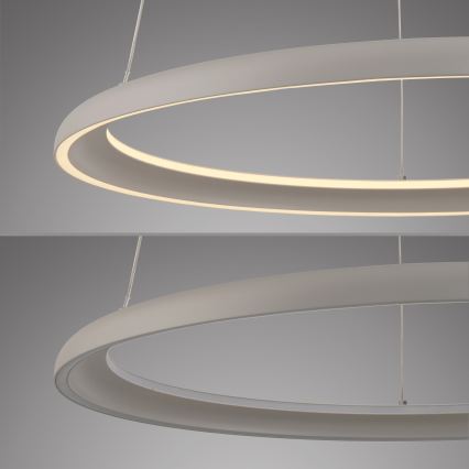 Schöner Wohnen 15570-39 - Dimmbar LED-pendel på vajer QUILLO LED/36W/230V Ø 60 cm, grå