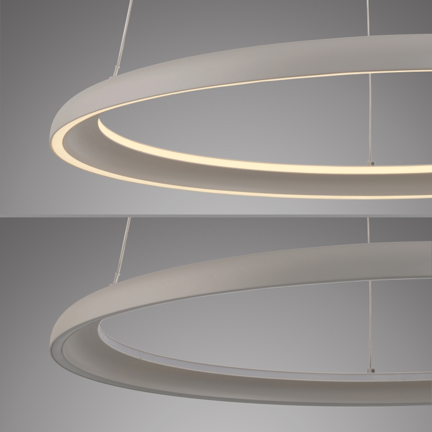 Schöner Wohnen 15570-39 - Dimmbar LED-pendel på vajer QUILLO LED/36W/230V Ø 60 cm, grå