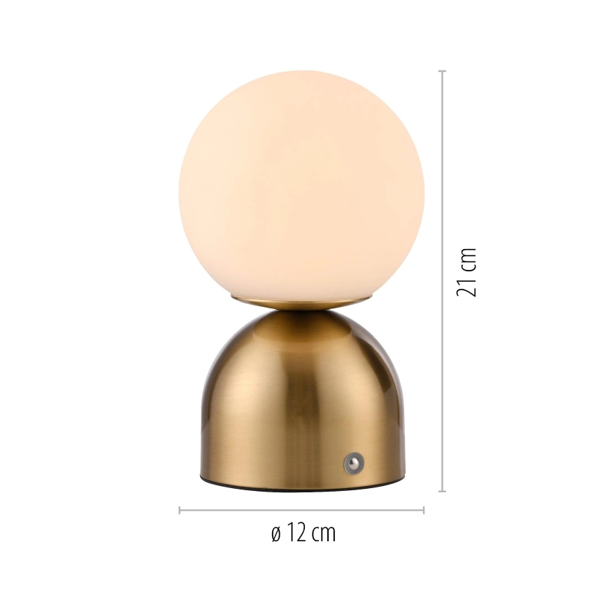 Schöner Wohnen 19218-12 - LED dimmbar beröringsstyrd uppladdningsbar bordslampa RUDI LED/1,2W/5V 3000-6000K 1200 mAh guld