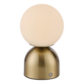 Schöner Wohnen 19218-12 - LED dimmbar beröringsstyrd uppladdningsbar bordslampa RUDI LED/1,2W/5V 3000-6000K 1200 mAh guld