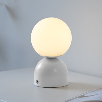 Schöner Wohnen 19218-16 - RUDI LED-dimbar bordslampa med touchstyrning och uppladdning LED/1,2W/5V 3000-6000K 1200 mAh vit