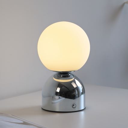 Schöner Wohnen 19218-17 - LED dimbar touchstyrd uppladdningsbar bordslampa RUDI LED/1,2W/5V 3000-6000K 1200 mAh blank krom