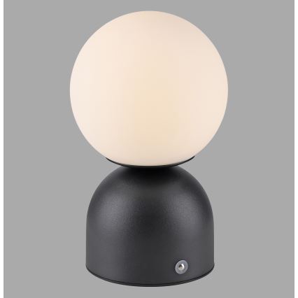 Schöner Wohnen 19218-18 - RUDI LED-uppladdningsbar bordslampa, dimbar med touch, LED/1,2W/5V 3000-6000K 1200 mAh, svart