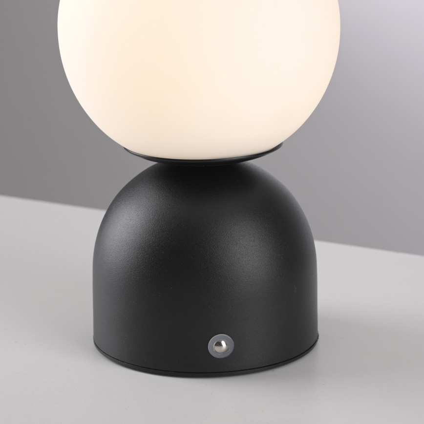 Schöner Wohnen 19218-18 - RUDI LED-uppladdningsbar bordslampa, dimbar med touch, LED/1,2W/5V 3000-6000K 1200 mAh, svart