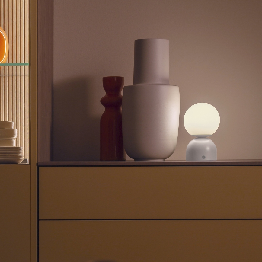 Schöner Wohnen 19218-39 - Dimbara, beröringsstyrda, uppladdningsbara bordslampa RUDI LED/1,2W/5V 3000-6000K 1200 mAh grå