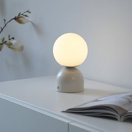 Schöner Wohnen 19218-39 - Dimbara, beröringsstyrda, uppladdningsbara bordslampa RUDI LED/1,2W/5V 3000-6000K 1200 mAh grå